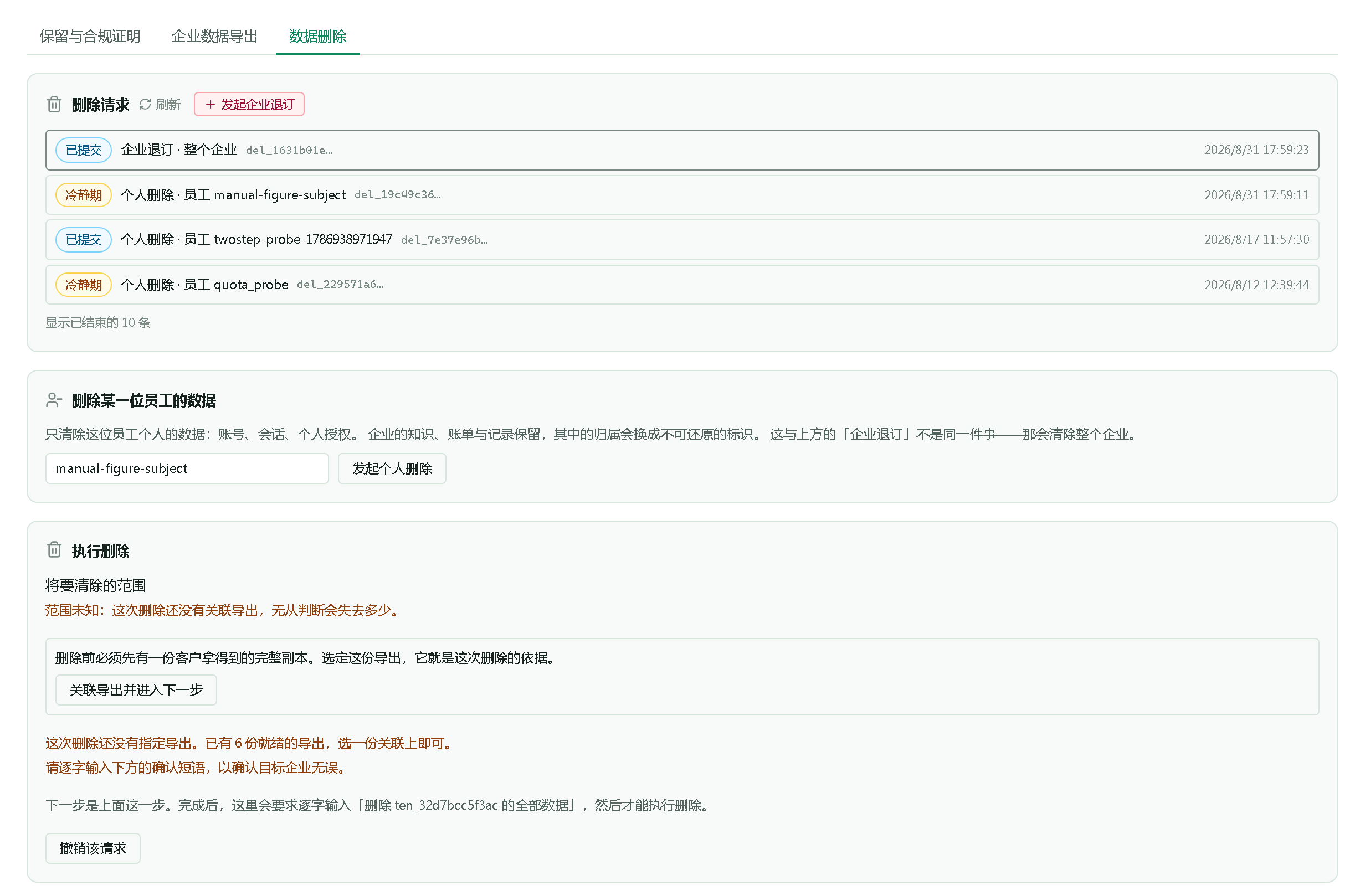 刚发起的组织退订